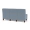 Lesro Siena Lounge Reception Armless 3 Seat Tandem Seating No Center Arms, Walnut, RS Rain Song Upholstery SN3102 - alternate 3